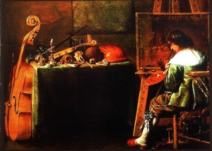 Pot Heinrich Pittore nel suo studio