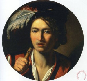 Regnier Nicolas-portrait_of_a_young_man_bust_length_holding_a_flute